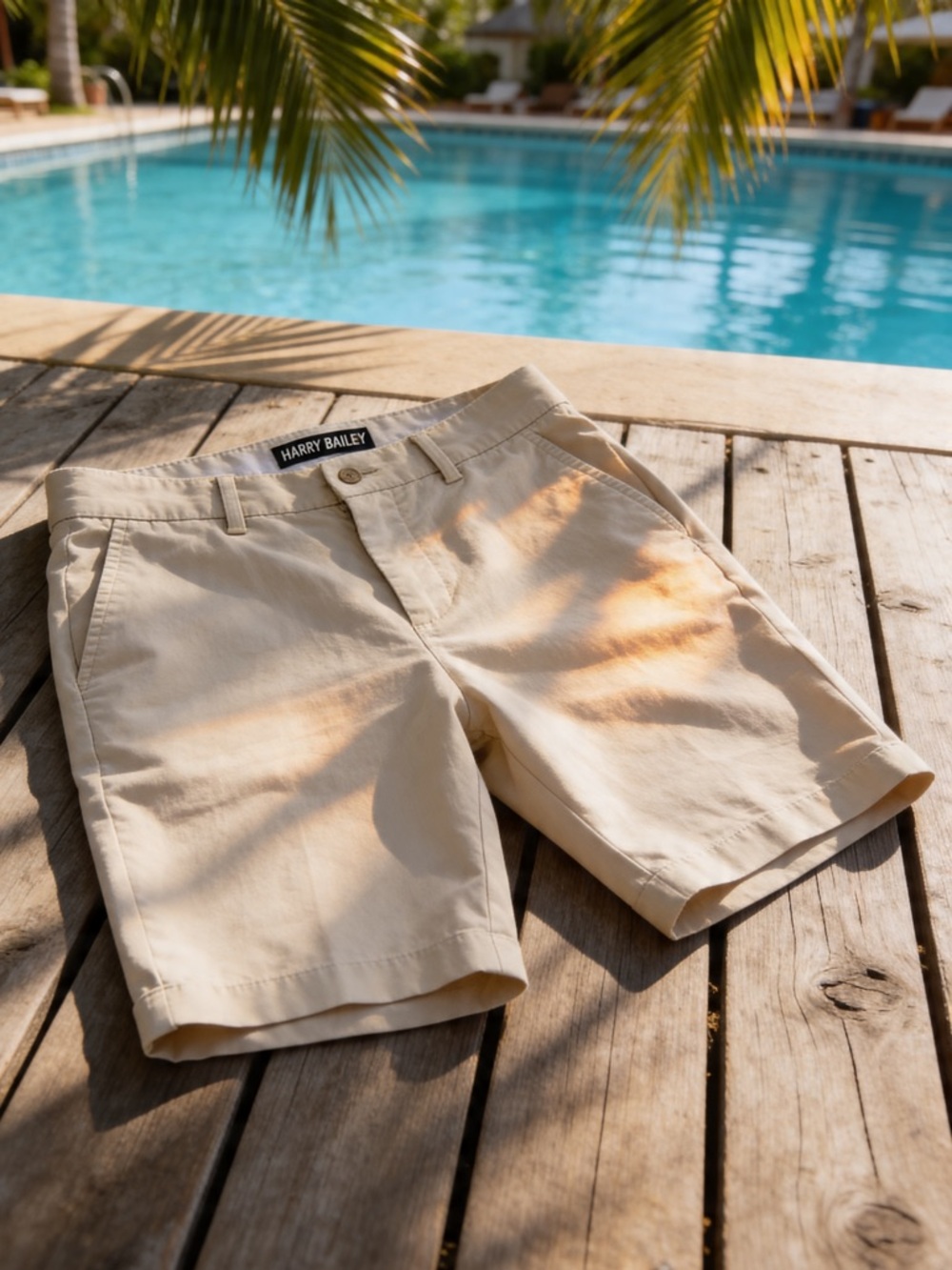 Hilary Radley Khaki Chino Shorts Stretch Flat Front Size Small